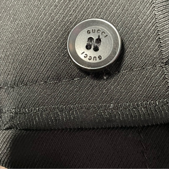 NWT Gucci Uniform Size 44 Black Wool Dress Pants Made In Bulgaria Hanger & Bag - Picture 11 of 16
